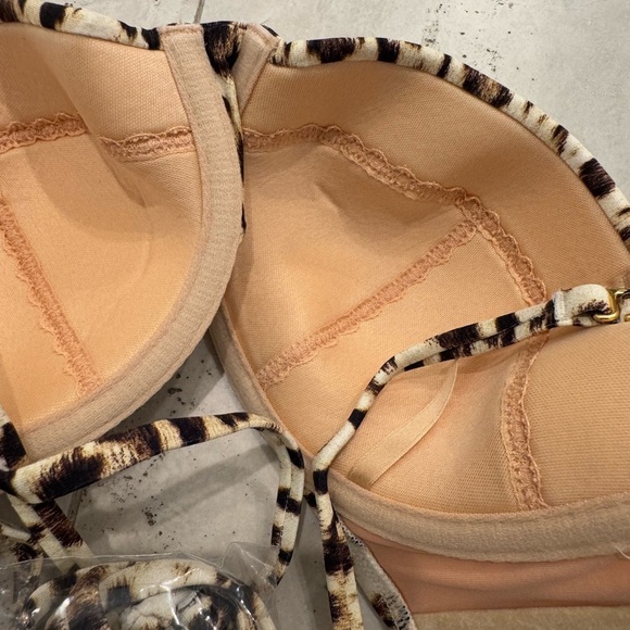 NWT J Crew Underwire Bikini Leopard Printed Swimsuit Top - Picture 6 of 7